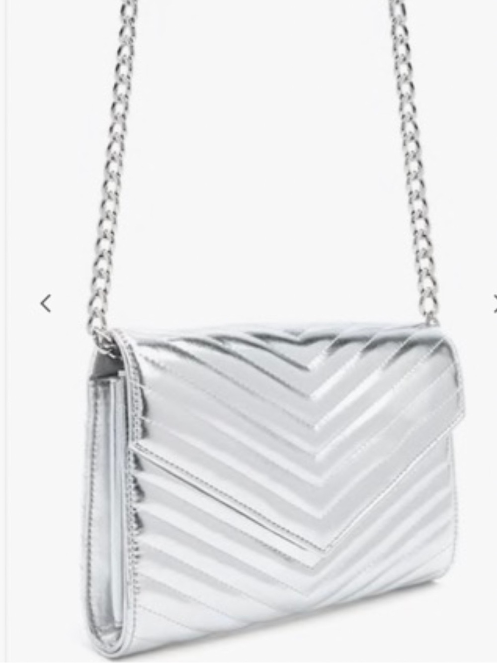 Silver forever 21 quilted handbag